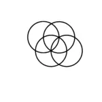 Four overlapping circles symbolizing the fourth day of creation in the Seed of Life geometry, representing balance and structure